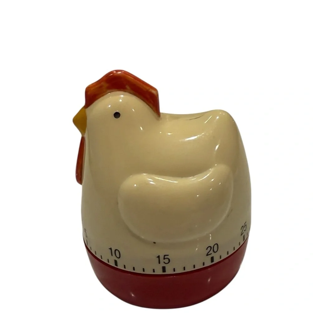 Chicken VTG. Kitchen Timer Mechanical 60 Minute Wind Up Farmhouse Decor (Broken)